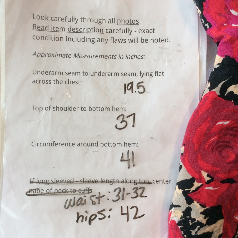 Donna Ricco Shift Dress 12 Roses Linen Blend Party - Picture 2 of 8
